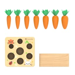 image-Goryeobaby pull carrot toy children's cognitive size wooden building blocks baby early education puzzle enlightenment spell insertion