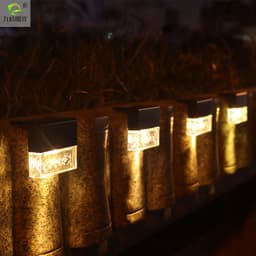 image-New solar light outdoor courtyard home outdoor garden decoration colorful landscape step fence fence wall lamp