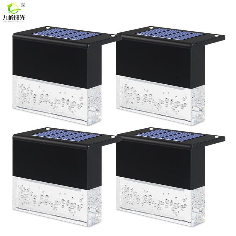 image-New solar light outdoor courtyard home outdoor garden decoration colorful landscape step fence fence wall lamp