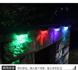 image-New solar light outdoor courtyard home outdoor garden decoration colorful landscape step fence fence wall lamp