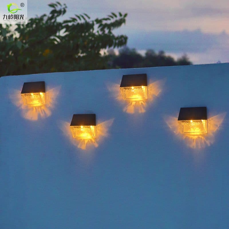 image-New solar wall lamp outdoor courtyard LED warm light/ colorful butterfly light and shadow garden villa wall fence lamp
