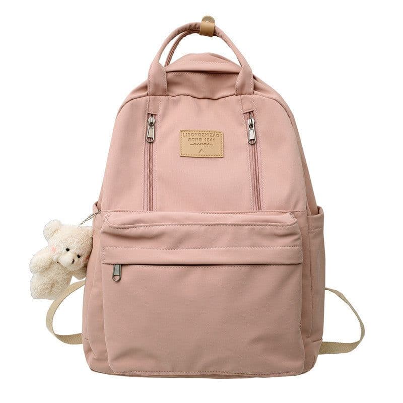 image-Schoolbag female junior high school students middle school students large-capacity backpack travel college students simple ins wild boy backpack