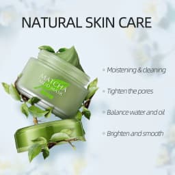 image-Manufacturers send cross-border sources of Laiko Longjing green tea green clay mask 85g moisturizing matcha