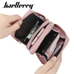 image-baellerry women's wallet Korean version of large-capacity zipper mobile phone bag female fashion all-match soft leather diagonal female bag