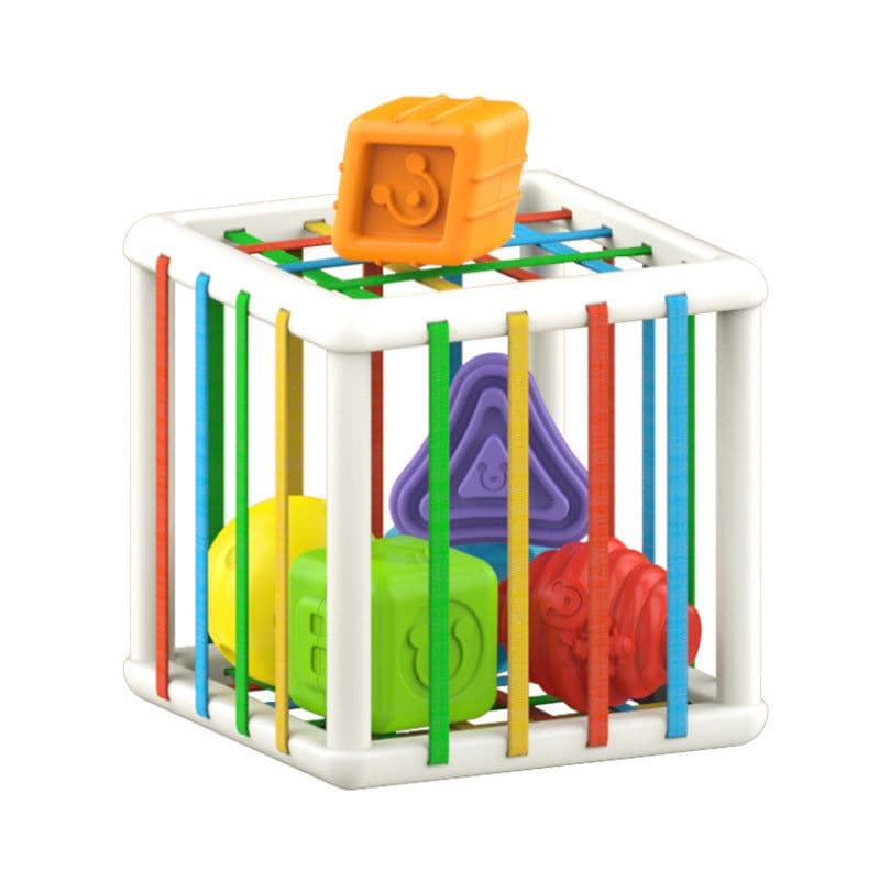 image-Baby Puzzle Rainbow Secele Enlightenment Exercise Finger Grasping Push Push Music Shape Cognition Early Education Baby Toys