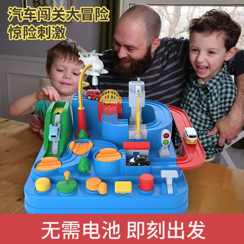 image-Cross-border supply of Douyin trains, rail cars, cars, checkpoints, big adventures, parking lots, children, girls, 3 years, 6 boys