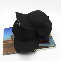 image-AliExpress hot style hat Korean personality solid color BTS hoop ring baseball cap men and women sunshade cap tide