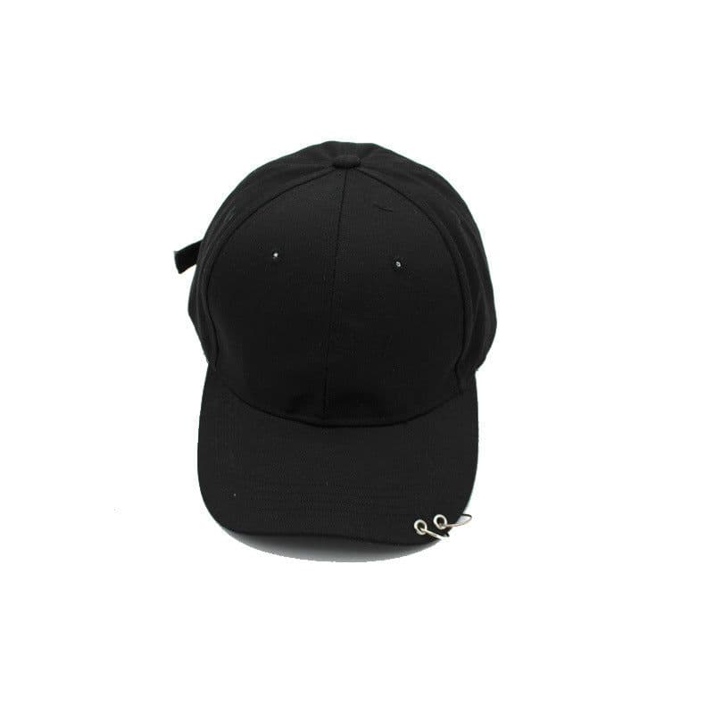 image-AliExpress hot style hat Korean personality solid color BTS hoop ring baseball cap men and women sunshade cap tide