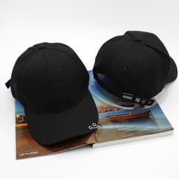 image-AliExpress hot style hat Korean personality solid color BTS hoop ring baseball cap men and women sunshade cap tide