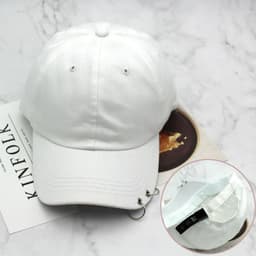 image-AliExpress hot style hat Korean personality solid color BTS hoop ring baseball cap men and women sunshade cap tide