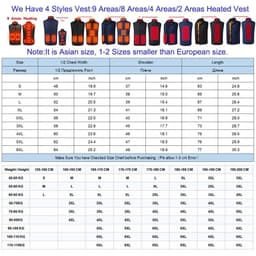 image-9 pieces of heating clothing in winter, smart heating vest, warm clothing, USB rechargeable electric heating vest jacket, a large number of stocks