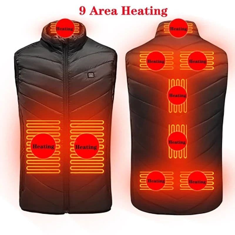 image-9 pieces of heating clothing in winter, smart heating vest, warm clothing, USB rechargeable electric heating vest jacket, a large number of stocks