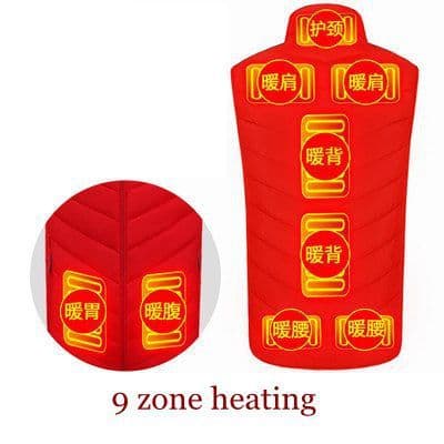 image-9 pieces of heating clothing in winter, smart heating vest, warm clothing, USB rechargeable electric heating vest jacket, a large number of stocks