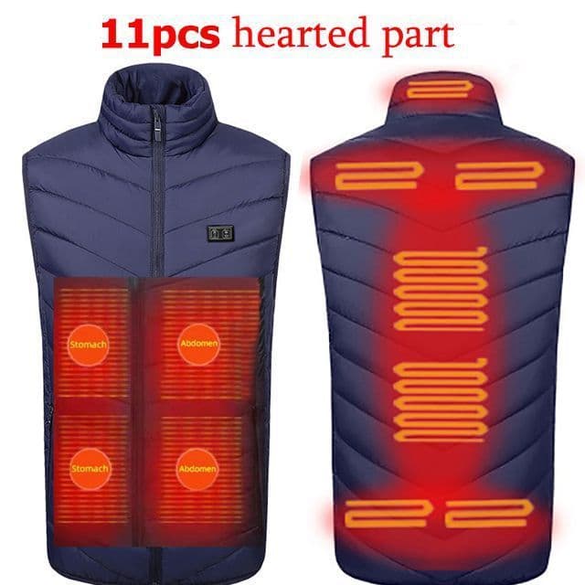 image-9 pieces of heating clothing in winter, smart heating vest, warm clothing, USB rechargeable electric heating vest jacket, a large number of stocks
