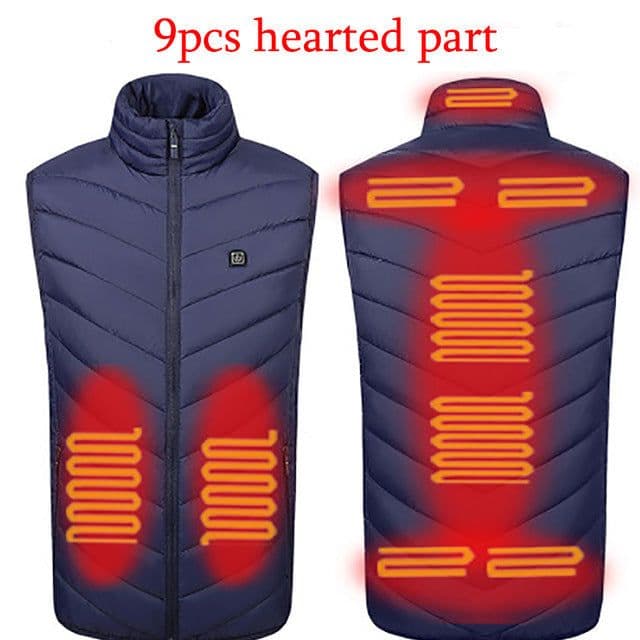 image-9 pieces of heating clothing in winter, smart heating vest, warm clothing, USB rechargeable electric heating vest jacket, a large number of stocks