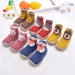 image-New men's and women's children's fall/winter animal non-slip anti-collision toe toe toddler shoes cute baby socks shoes soft soled socks shoes