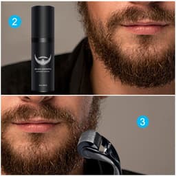 image-Cross-border offerings beard growth liquid nourishing care kit hair shaving beard growth kit microneedle beard comb