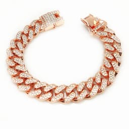 image-European and American hip-hop domineering 12.5mm full diamond gold chain Cuban chain necklace gold chain special direct sale