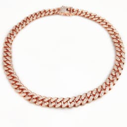 image-European and American hip-hop domineering 12.5mm full diamond gold chain Cuban chain necklace gold chain special direct sale