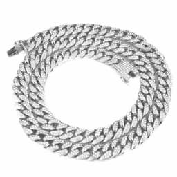 image-European and American hip-hop domineering 12.5mm full diamond gold chain Cuban chain necklace gold chain special direct sale