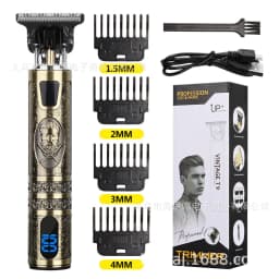 image-Senyuan VIP digital display hair clipper bald artifact LCD electric hair clipper charging oil clip Buddha head dragon and phoenix hair clipper