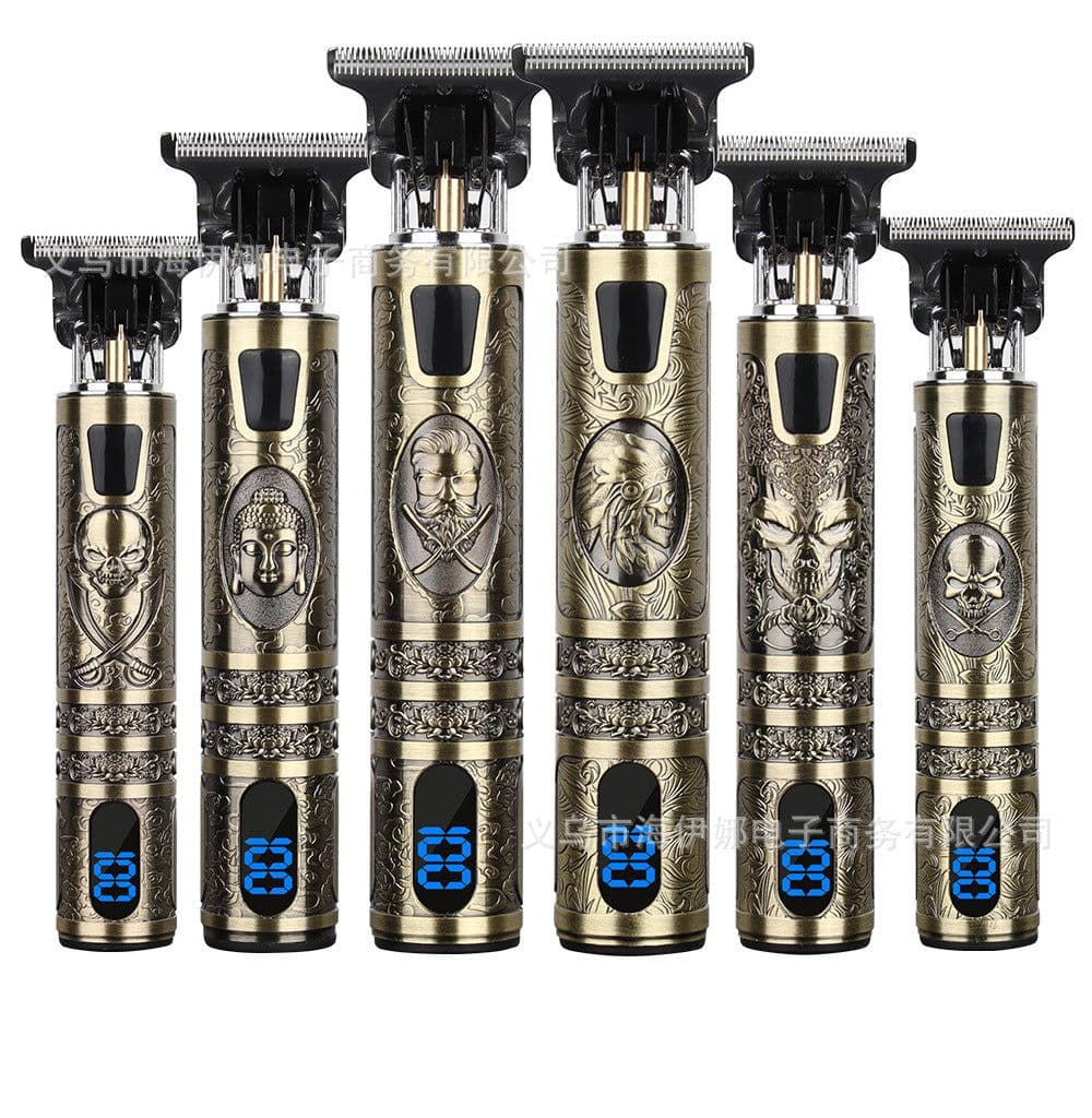 image-Senyuan VIP digital display hair clipper bald artifact LCD electric hair clipper charging oil clip Buddha head dragon and phoenix hair clipper
