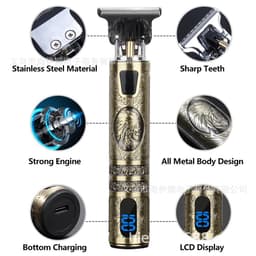 image-Senyuan VIP digital display hair clipper bald artifact LCD electric hair clipper charging oil clip Buddha head dragon and phoenix hair clipper