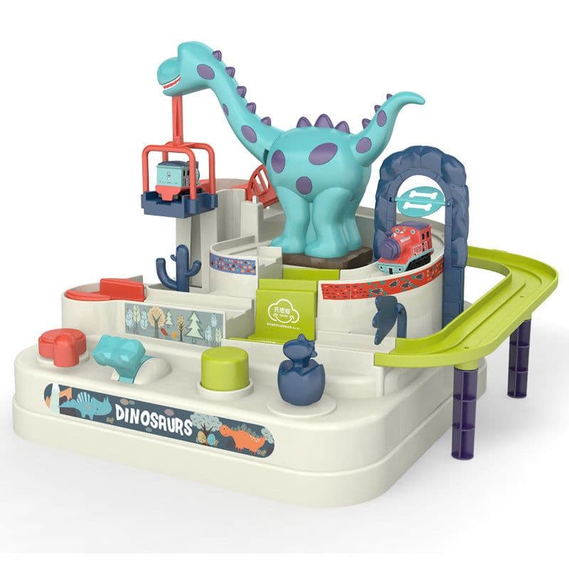 image-Dinosaurs Adventure Adventure Children's Douyin Cars Small Train Railcars Educational Toys Men and Girls Mental Brains