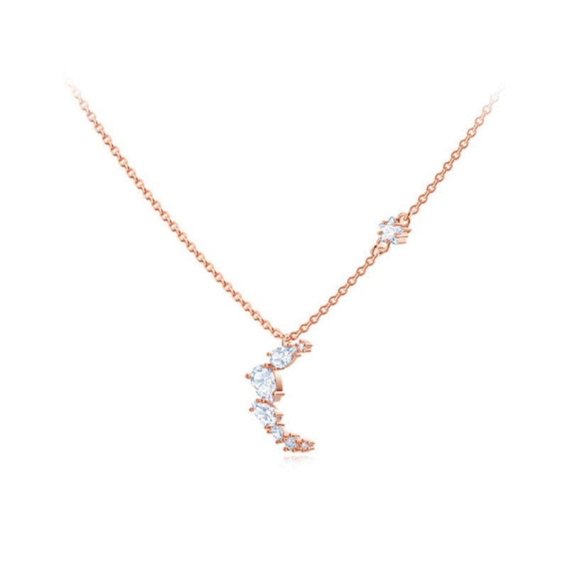 image-Love’s Crash Landing Sun Yezhen Same earrings, exquisite stars and moon, Yoon Shili, a three-wear back-hanging earring
