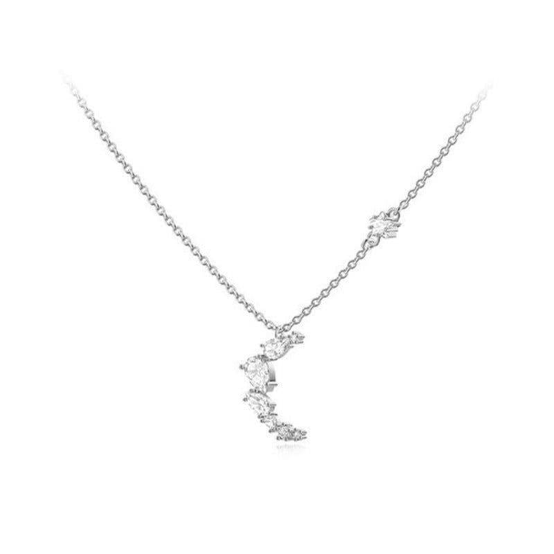 image-Love’s Crash Landing Sun Yezhen Same earrings, exquisite stars and moon, Yoon Shili, a three-wear back-hanging earring