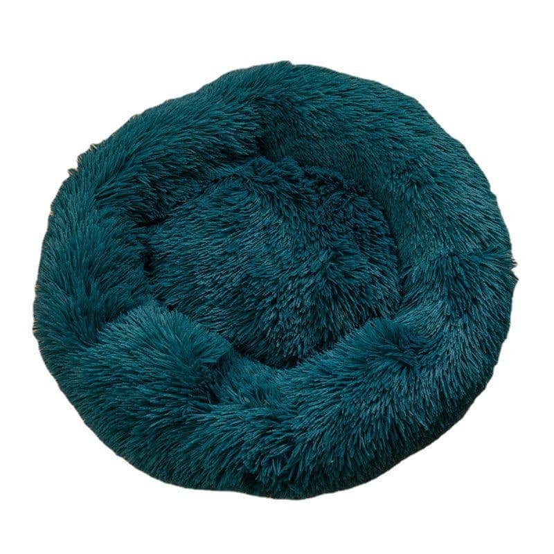 image-Plush cat litter kennel round removable and washable pet mat winter warm rainbow Teddy deer dog kennel wholesale