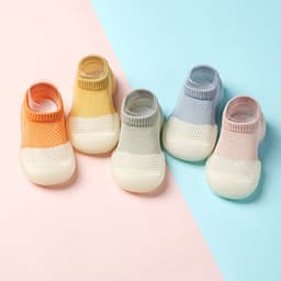 image-Toddler shoes breathable baby summer children's soft-soled non-slip floor hole shoe socks ice silk shoe socks thin mesh shoes