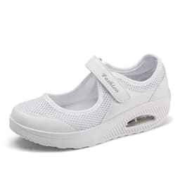 image-2020 cross-border summer new women's shoes mother shoes mesh shoes casual shoes Velcro plus size 42