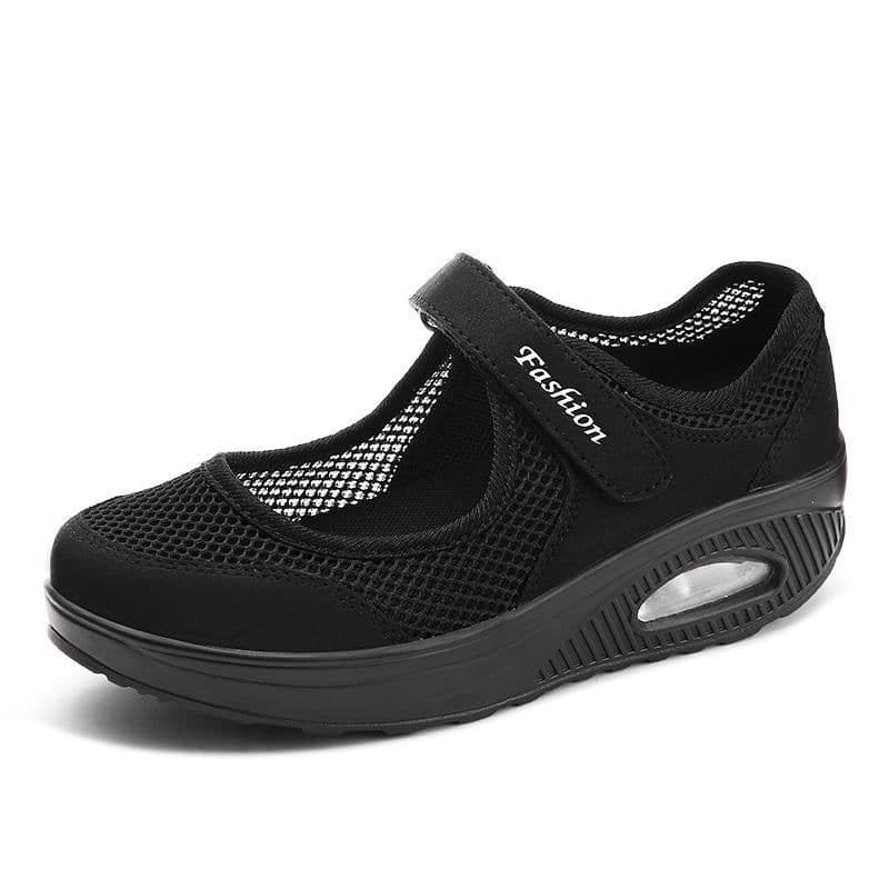 image-2020 cross-border summer new women's shoes mother shoes mesh shoes casual shoes Velcro plus size 42