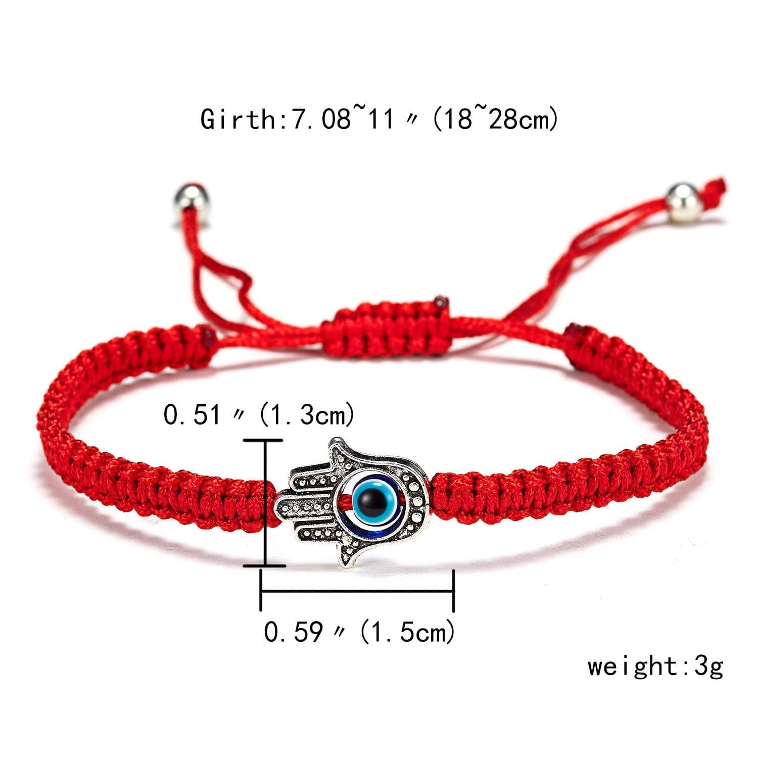 image-Cross-border e-commerce supply creative new blue eyes evil eyes red rope braided bracelet fashion adjustable bracelet wholesale