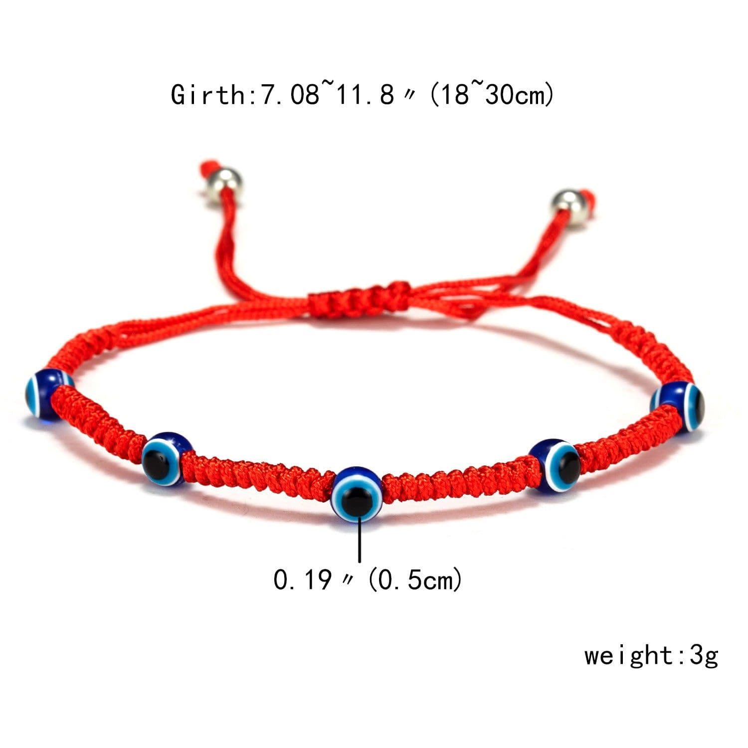 image-Cross-border e-commerce supply creative new blue eyes evil eyes red rope braided bracelet fashion adjustable bracelet wholesale