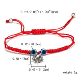 image-Cross-border e-commerce supply creative new blue eyes evil eyes red rope braided bracelet fashion adjustable bracelet wholesale