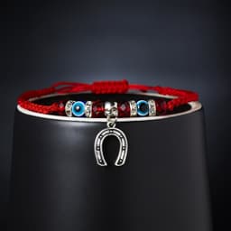 image-Cross-border e-commerce supply creative new blue eyes evil eyes red rope braided bracelet fashion adjustable bracelet wholesale