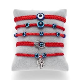 image-Cross-border e-commerce supply creative new blue eyes evil eyes red rope braided bracelet fashion adjustable bracelet wholesale