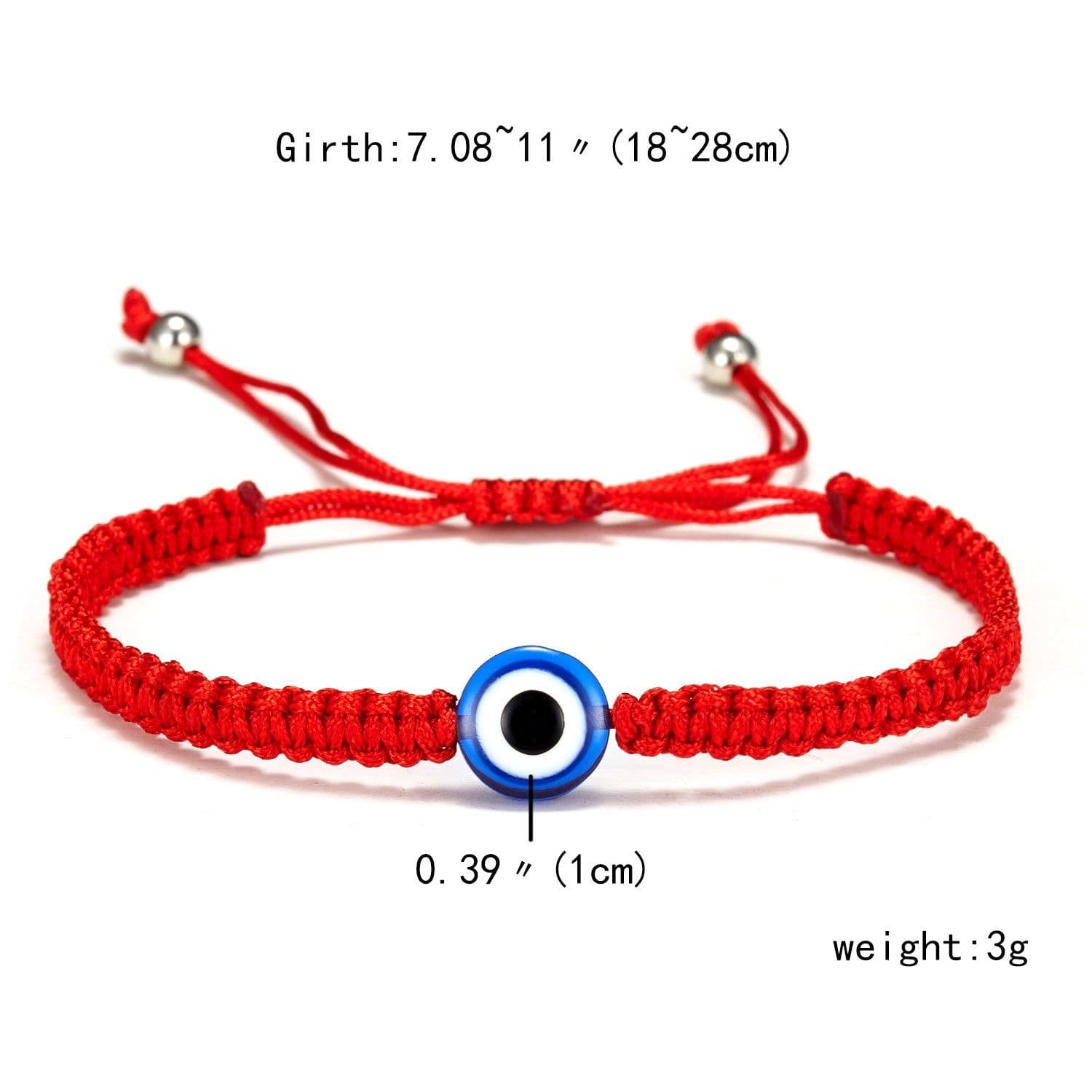 image-Cross-border e-commerce supply creative new blue eyes evil eyes red rope braided bracelet fashion adjustable bracelet wholesale