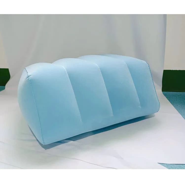 image-Cross-border PVC flocking inflatable leg pillow pillow sofa bed inflatable flocking triangle slope leg cushion spot