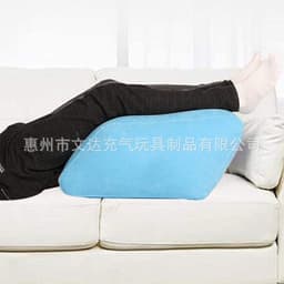 image-Cross-border PVC flocking inflatable leg pillow pillow sofa bed inflatable flocking triangle slope leg cushion spot