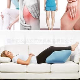 image-Cross-border PVC flocking inflatable leg pillow pillow sofa bed inflatable flocking triangle slope leg cushion spot