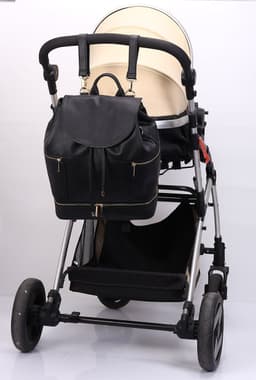 image-The source factory directly supplies double-layer waterproof dual-use mommy bags, PU maternal and baby bags and shoulder mommy backpacks
