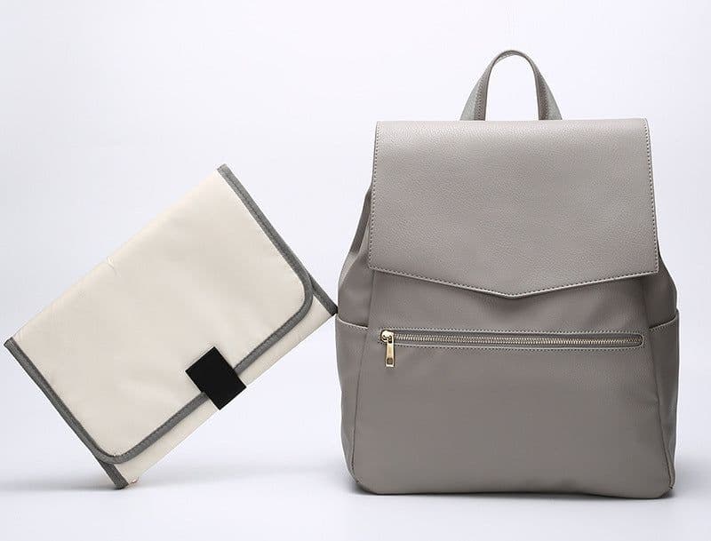 image-New Hot Sale PU Mommy Bag Double Shoulder Multifunctional Large Capacity Maternal and Baby Bag Diaper Bag Free Cooling Bag Cosmetic Bag