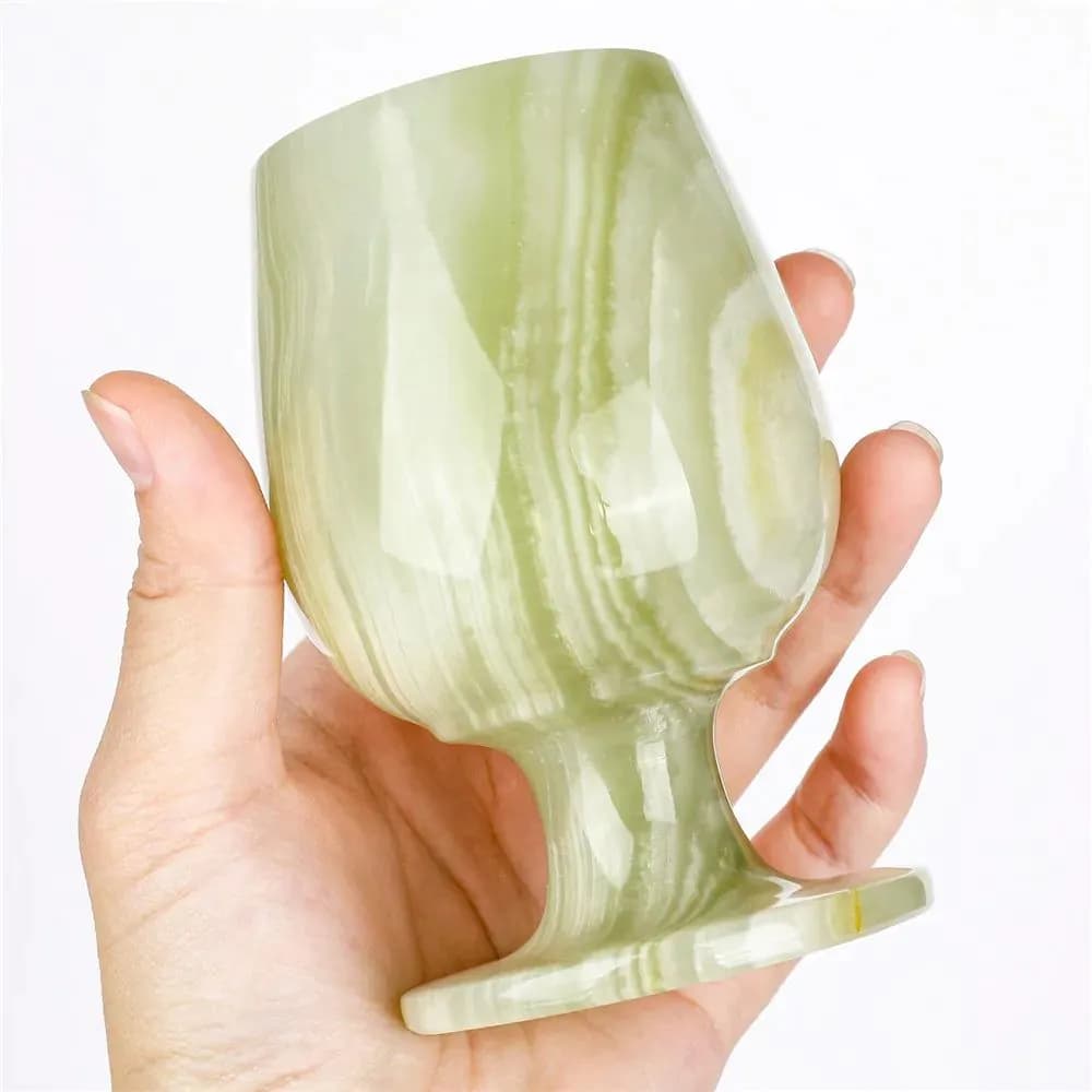 image-1pcs Natural Stones Cup Wine Glass Afghanistan Jade Stones Agate Wedding Toasting Glasses Drink Cup Party Marriage Wine Cups
