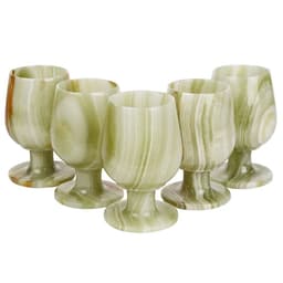 image-1pcs Natural Stones Cup Wine Glass Afghanistan Jade Stones Agate Wedding Toasting Glasses Drink Cup Party Marriage Wine Cups