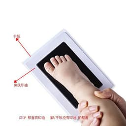 image-No contact with ink baby hand and foot print hand and foot print table
