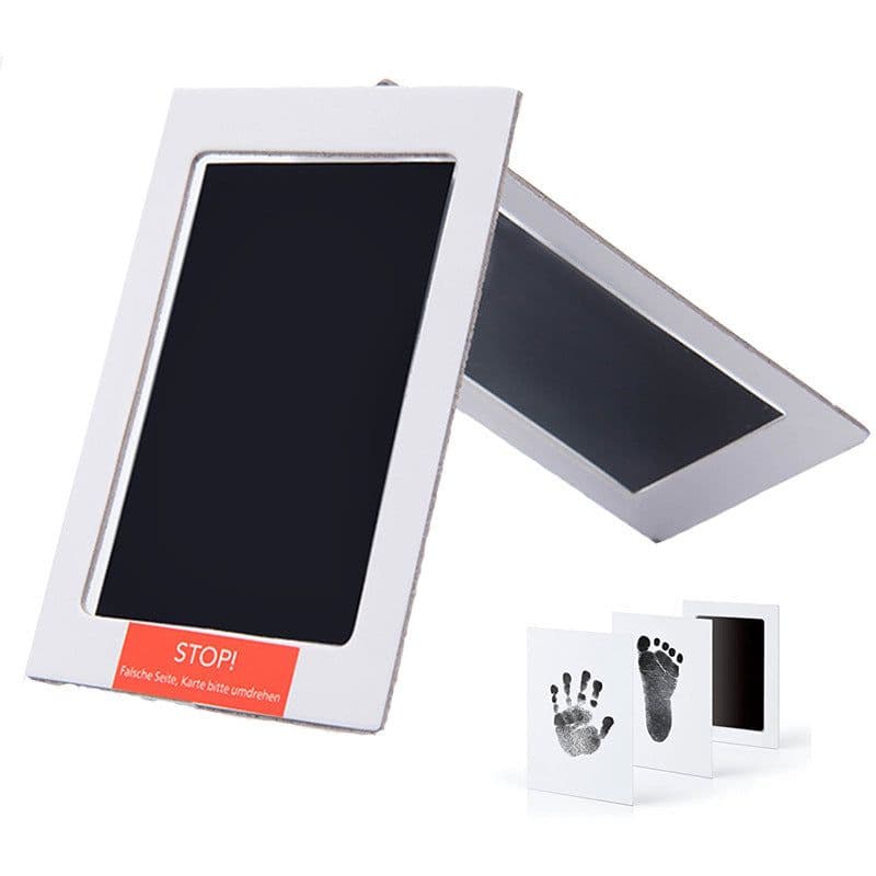 image-No contact with ink baby hand and foot print hand and foot print table
