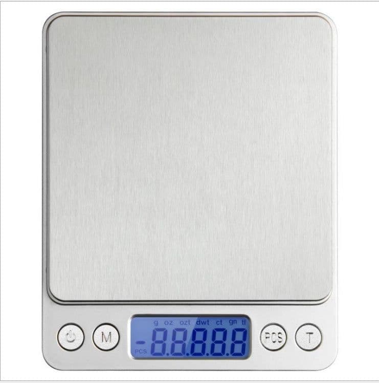 image-Electronic Scale 3kg/0.1g Stainless Steel Portable Kitchen Baking Electronic Scale Gold Scale Medicinal Material Scale